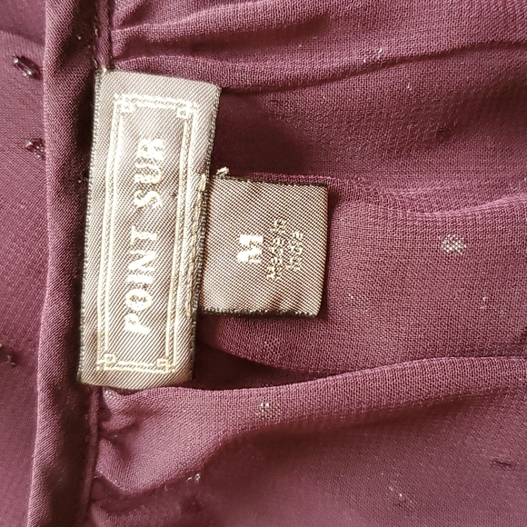 Point Sur sheer aubergine blouse & cami - Picture 4 of 12